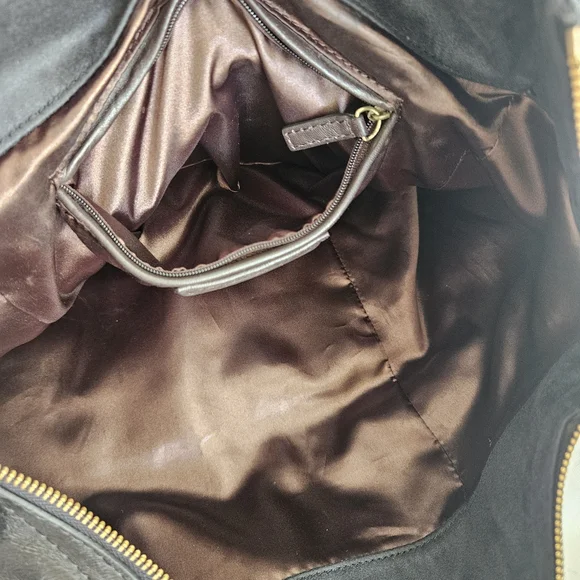 YSL "Rive Gauche" Black Leather Tote Bag - Picture 6 of 10